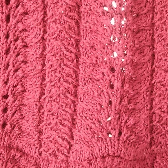 Cache Sweater Fur Red Burgandy Large Womans - Picture 9 of 10